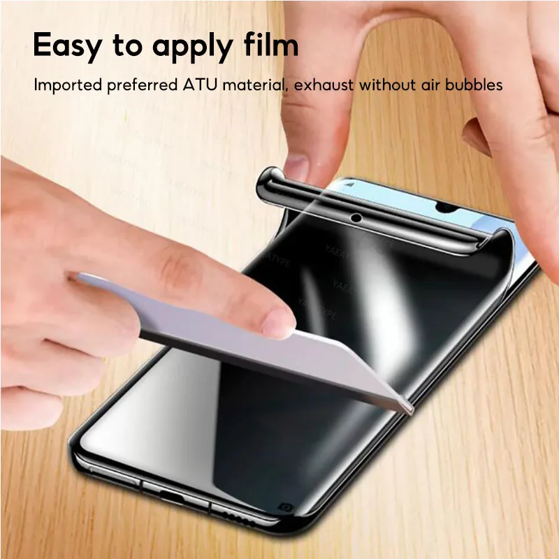 3-Pack Privacy Hydrogel Screen Protector Film - Anti-Fingerprint Unlock