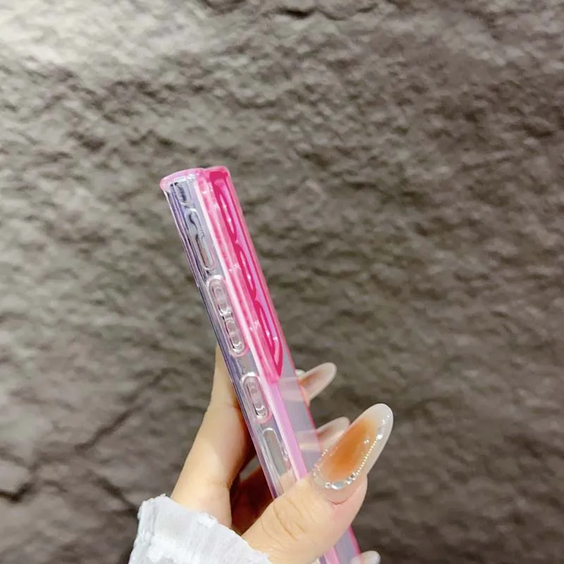 Creative Luminous Mobile Phone Case For Samsung Galaxy S24 S23 S22 S21 FE Plus ULTRA Soft Silicone Transparent Back Cover