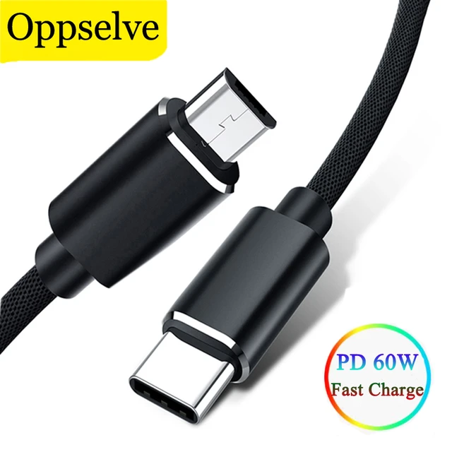 Tp C Micro Usb Cable, Charging Data Cable, Cable Micro Usb Pd