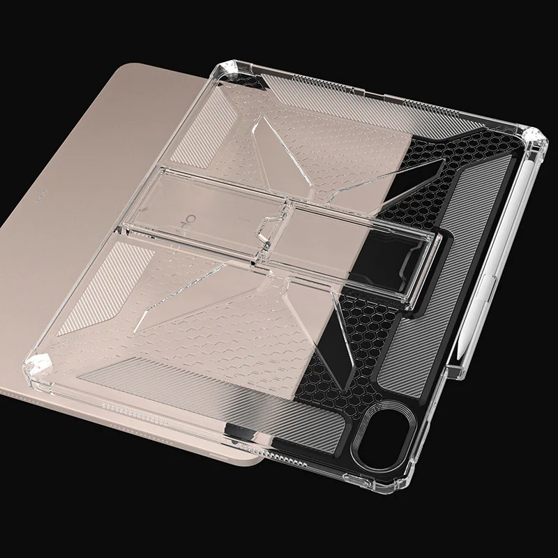 Clear TPU Tablet Pencil Holder Case with Shockproof Airbags