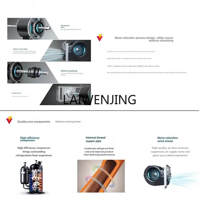MJY duct machine household one to one living room central air conditioner cooling and heating frequency conversion 2