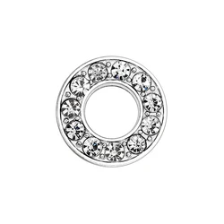 Elegant Rhinestone Slide Letter Charms for Jewelry and DIY Accessories (O)