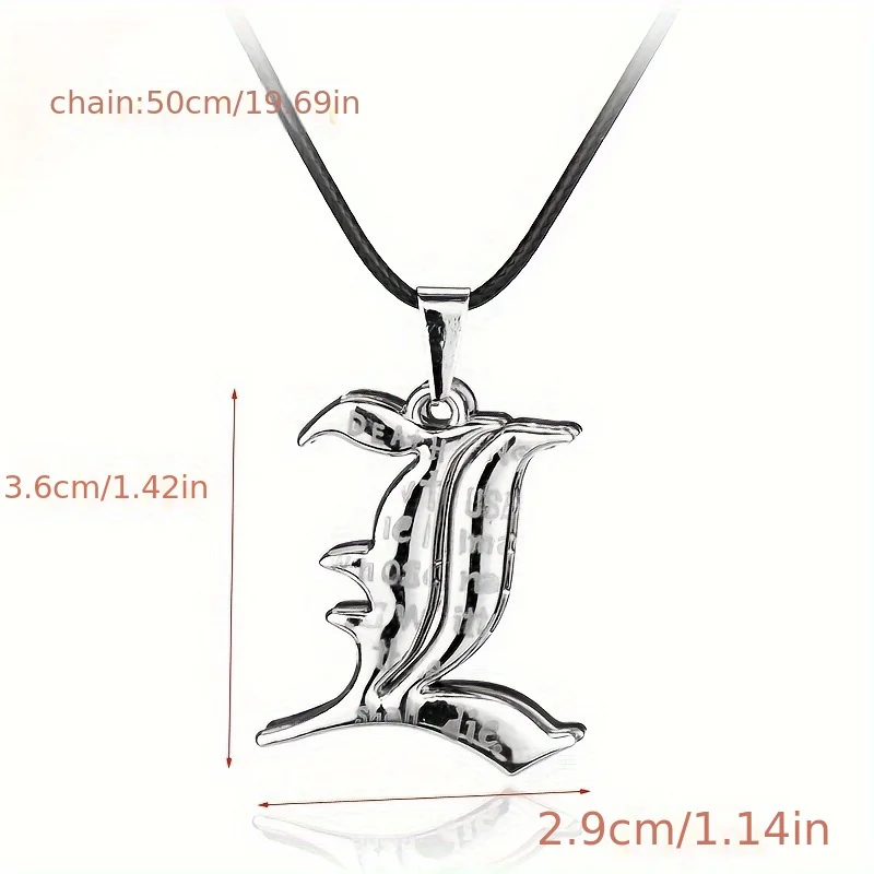 death light l l-shaped necklace zinc alloy pendant cosplay accessories