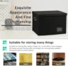 Folding File Storage Box Hanging File Filing Box with Label Slot Fabric Folder Organizer Box Portable Organizer Box with Lid 4