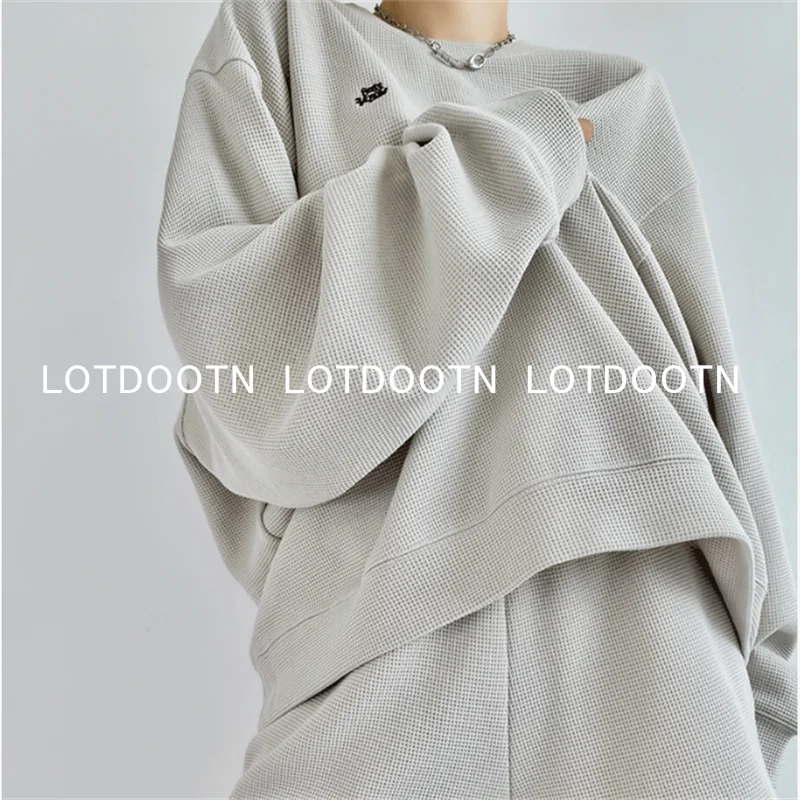LOTDOOTN Women Casuals Suit 2 Piece Shorts And Tops Set Street Tracksuits Oversize Sweatshirt Short Set Two Piece Casual Outfits hip hop street old ripped women jeans high street fried street ins tide oversize american retro straight loose wide leg jeans