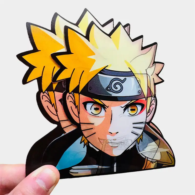 Stiker Anime naruto gradien karakter Uzumaki, stiker decal gerakan
