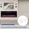 42" Electric Fireplace Heater,1400 W Recessed & Wall Mounted Electric Fireplace with Remote Control,Heater with Adjustable Flame 4