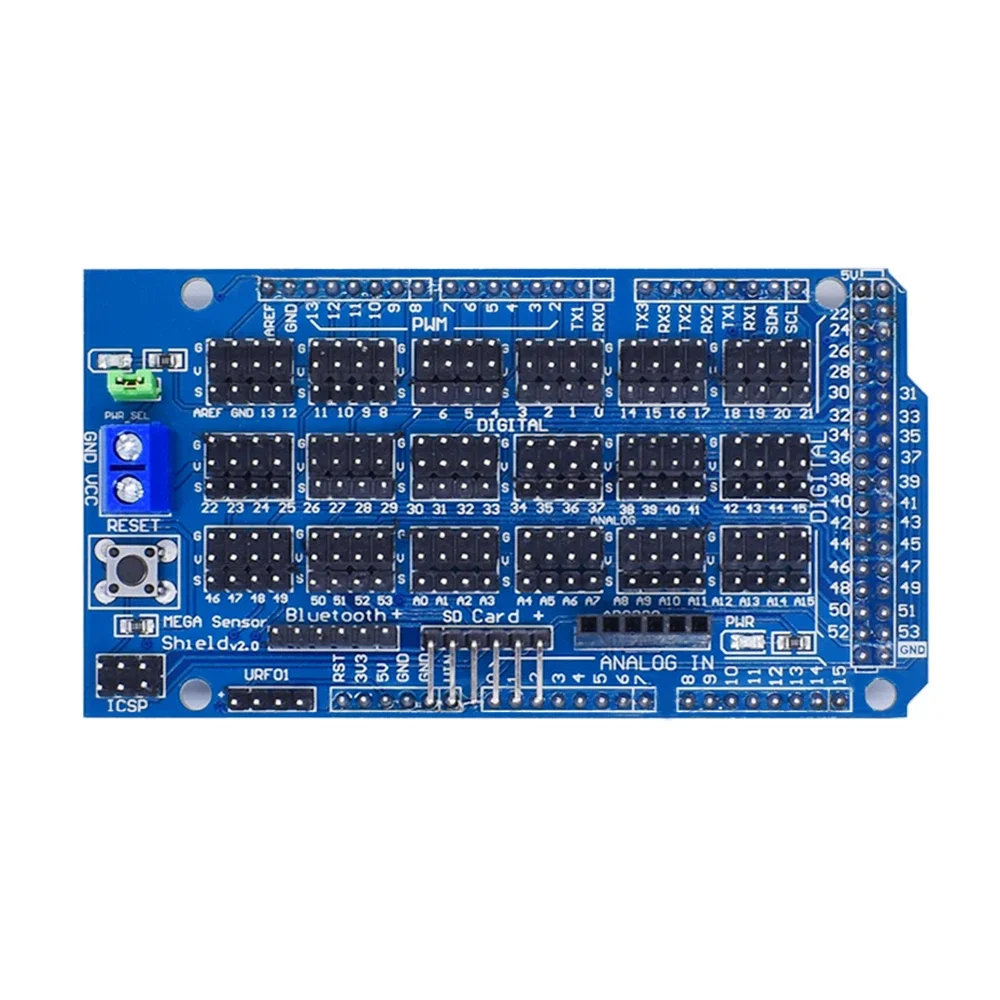Per Arduino Mega Sensor Shield V1.0 V2.0 Scheda Di Sviluppo Di Espansione Dedicata Mega 2560 Sup Iic Bluetooth Sd Parti Di Robot Fai Da Te