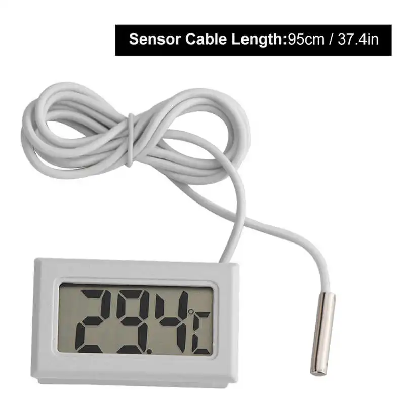 Mini LED Display Digital Temperature Meter Probe Sensor Digital LCD Thermometer Water Thermometer for Aquarium Freezer