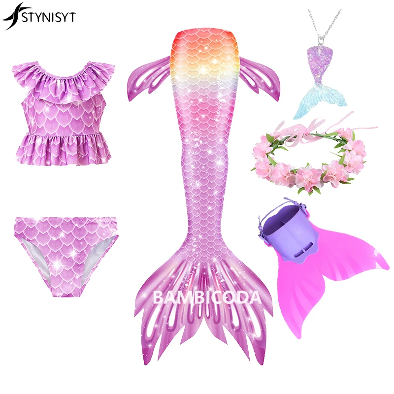 Plantación masculino Simplificar Disfraz de fantasía de sirenita para niñas, traje de baño monoaleta de cola  de sirena, vestido de fiesta, Bikini, Anime, Cosplay| | - AliExpress