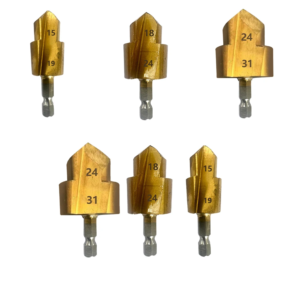 6.35mm Hexagonal Shank PPR Lifting Drill Bit Step Drill Water Pipe Expansion Drill Bit Water Pipe Connection Tool
