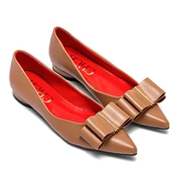 CHCH Women's Flat Shoes New Black Pointed Bow Business Shoes Comfortable Commuting Women's Shoes - Image 4