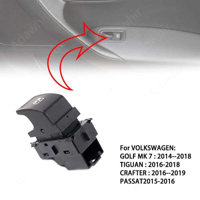 Passenger Side Window Control Switch Button For Vw Polo T-Cross Audi A1 Seat Arona Ateca Ibiza Leon 5G0959855 5G0959855Q
