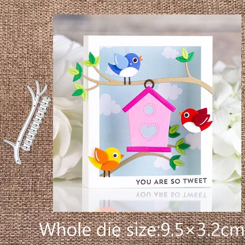 Xldesign Craft Metal Stencil Mold Cutting Dies Rami Foglie Decorazione Scrapbook Fustellati Album Paper Card Craft Goffratura