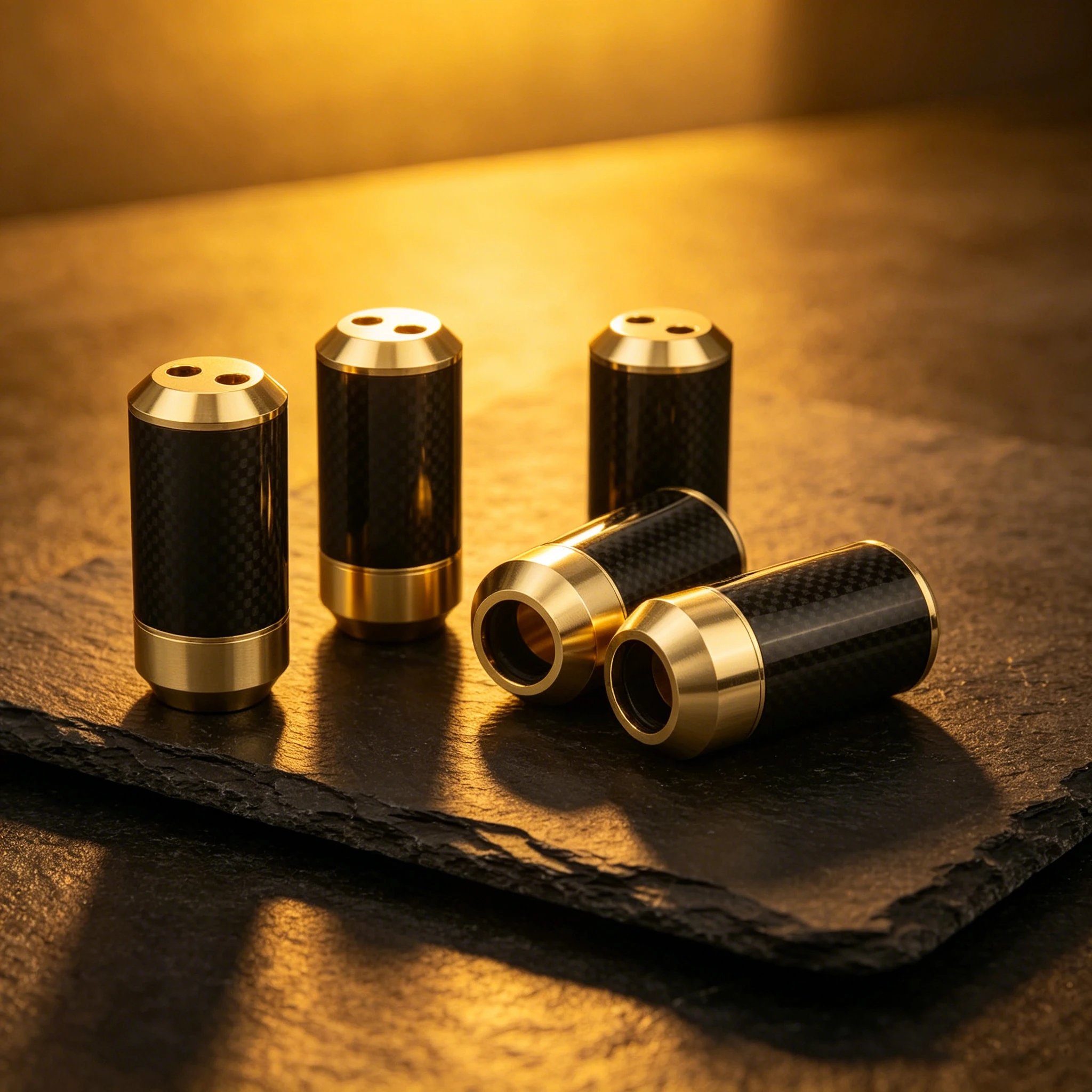 Audiocrast 탄소 섬유 금도금 16mm  2x6mm 스피커 케이블 Y 스플리터 ..