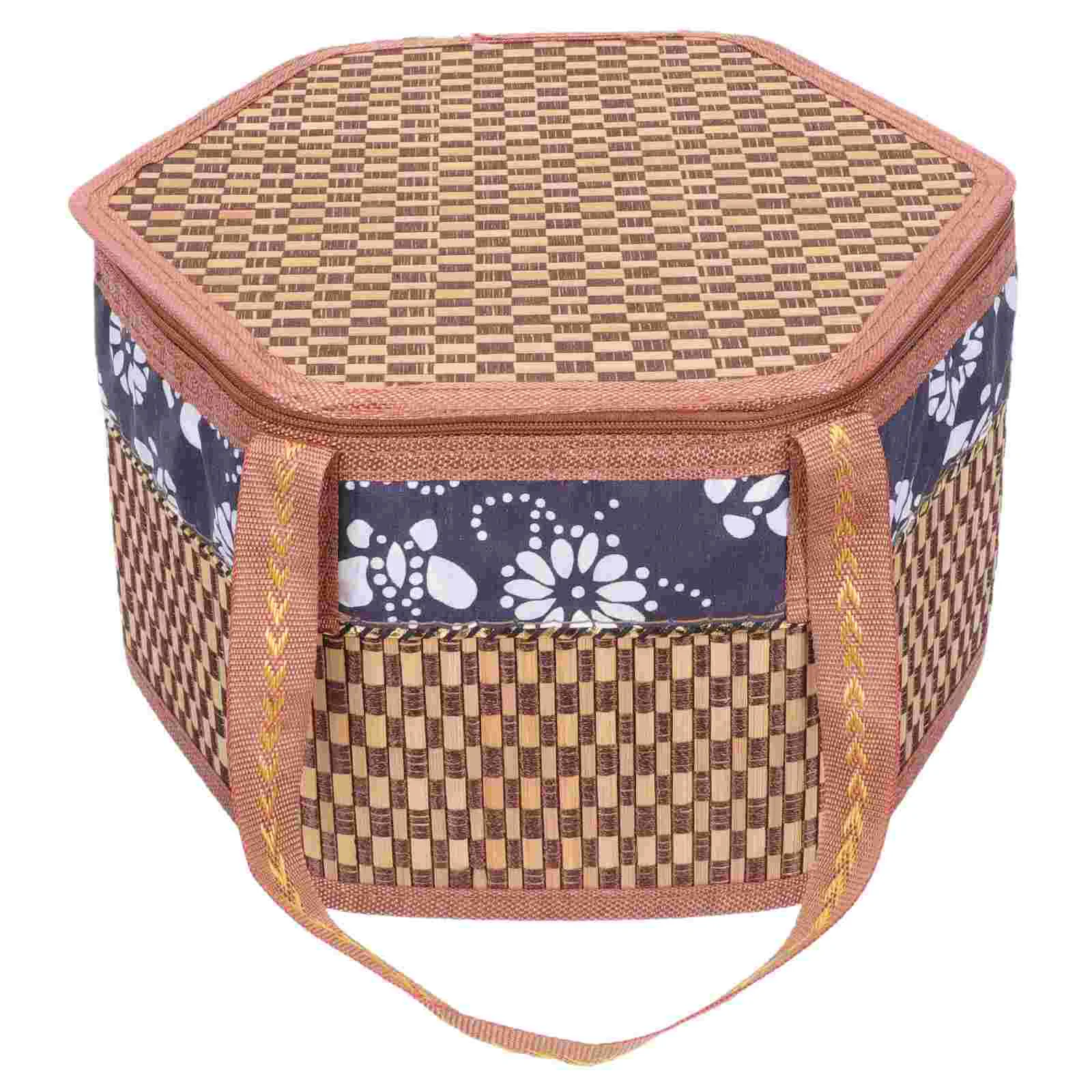 

Bamboo Weaved Storage Basket Multifunctional Basket Festival Mooncake Packaging Basket