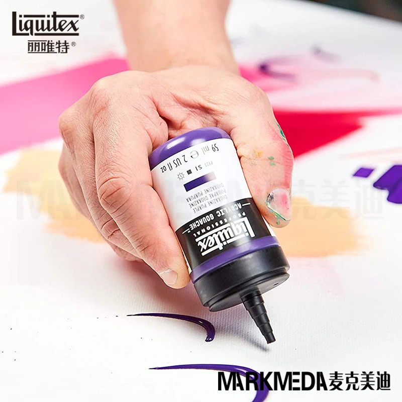 Liquitex 모든 표면용 고농축 아크릴 과슈물감, 무광택 아크릴 페인트, 전문 안료 미술 용품, 59ml