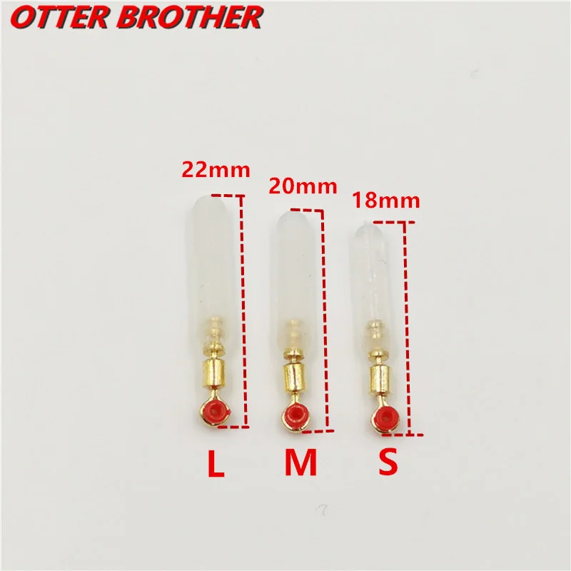 Description Picture 3 of item10pcs/lot Fishing Gear float rest Organic silicone float Copper Head Block Rotation Drift Fishing tube Soft core material Tools