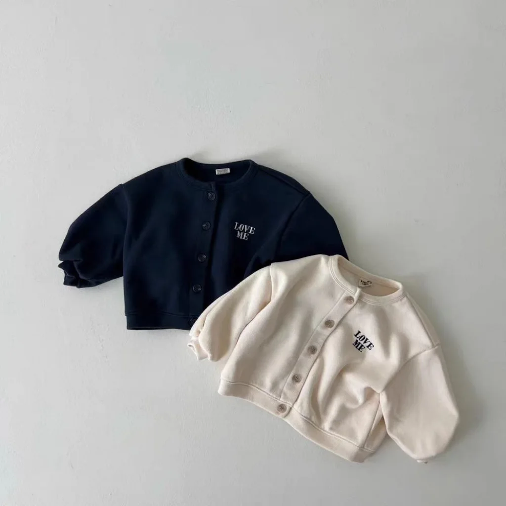 Autumn New Baby Long Sleeve Letter Jacket Infant Girl Cotton Coat Toddler Boy Casual Cardigan Children Clothes baby jacket