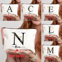 Minimalist Style Name Custom Makeup Bag Personalized Gift for Friends Sister Daughter Bridesmaid Cosmetic Kit Women Toiletry Bag 1