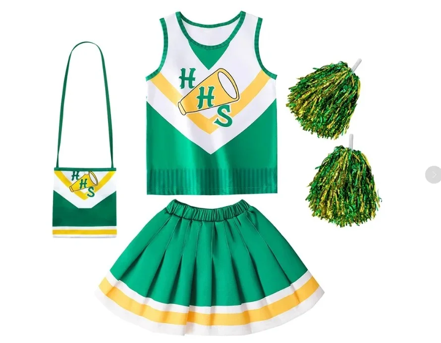 Kinder-Sportbekleidung, Fußball-Wettbewerb, Kinder-Cheerleader-Faltenrock, Strange Tales Halloween-Karnevalsanzug, Cosplay