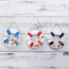 3pcs Mediterranean Style Creative Wooden Mini Life Buoy Ring Shape Door And Wall Hanging Ornaments Decoration And Crafts 6