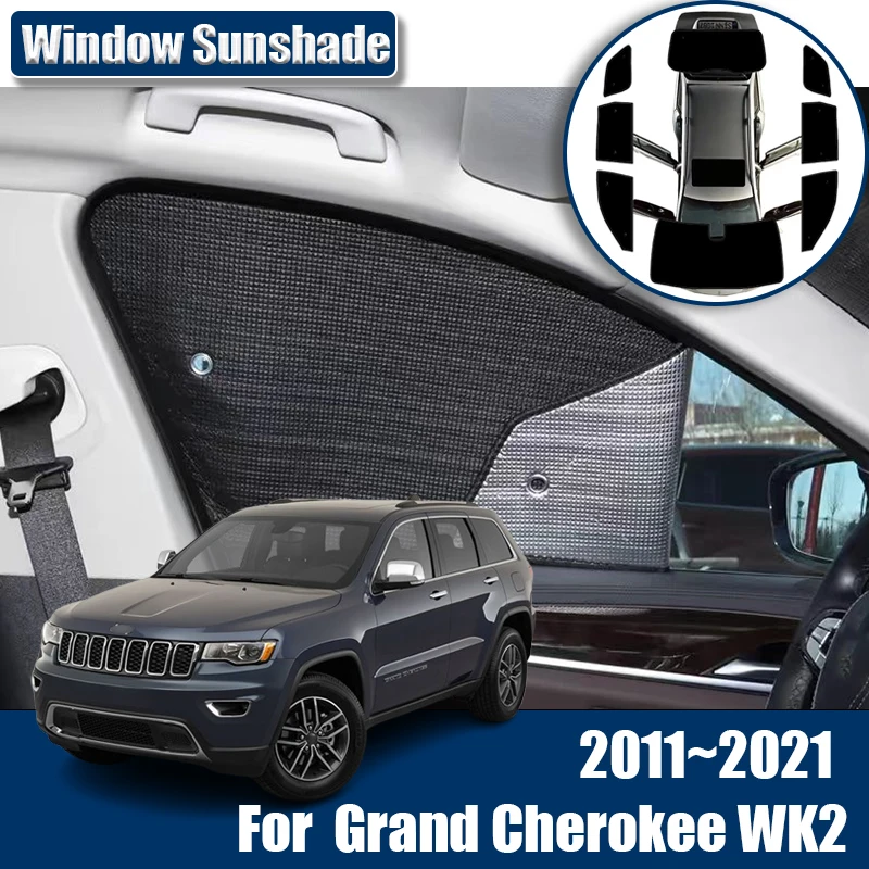 Car Sunshade Windshield Anti-UV Visor Covers For Jeep Grand Cherokee WK2 2014 2012 2011~ car sunshade,windshield sunshade,windshield sun shade
