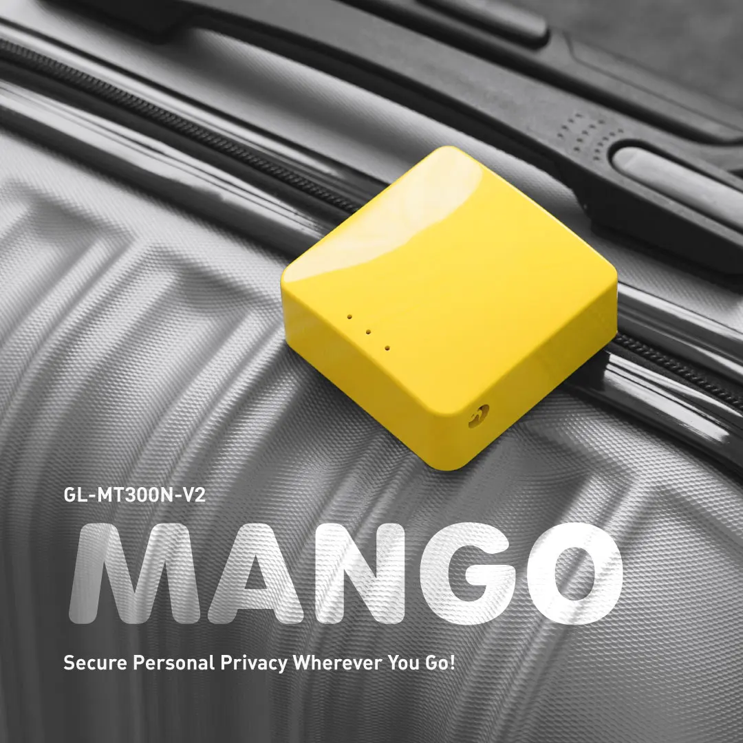 GL.iNet GL MT300N/V2 Mango Wireless Mini Portable VPN Travel Router Mobile Hotspot in Pocket WiFi Repeater Bridge
