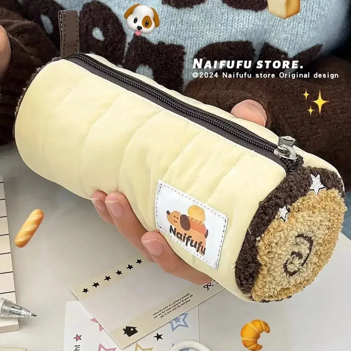 1pc 대용량 핑크 펜 가방 INS 스타일 크리 에이 티브 소프트 터치 연필 케이스 편지지 학생 카와이 보관 가방 학교 용품
