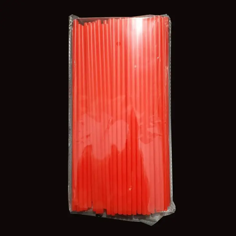 Disposable Plastic Straws 100PCS Colorful Party Event Drinking Straws Flexible Large Straight Tube Straw Bar Accessories 6*190mm