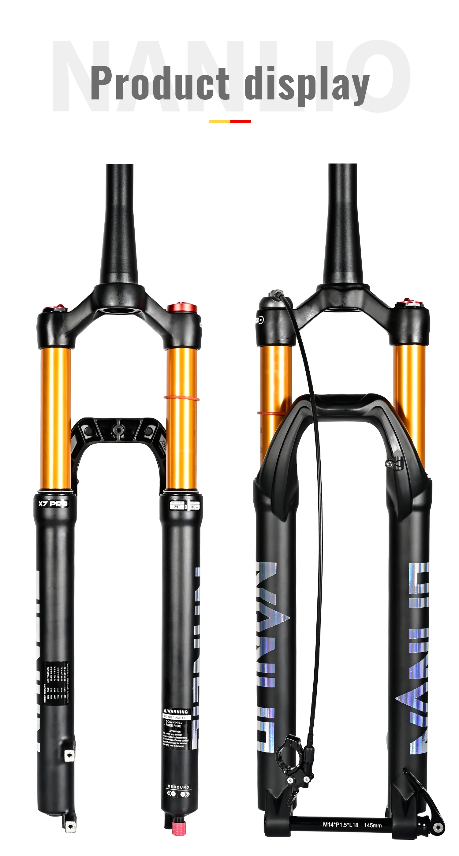 26 29 Inch MTB Bicycle Suspension Fork Damping Adjustment 120