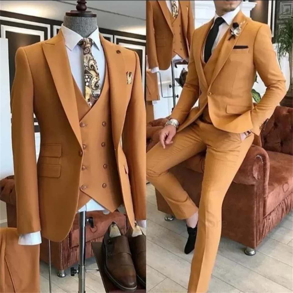 Terno MrSure Masculino 3 Peças - Slim Fit, Smoking Com Gravata, Tamanho GG