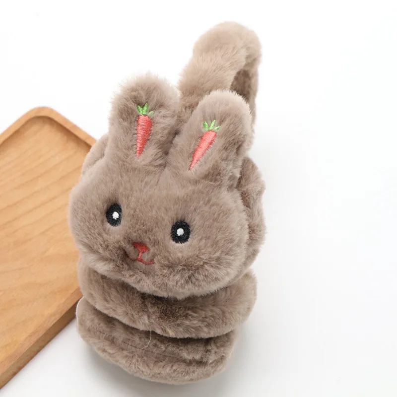 Cartoon Rabbit Winter Warm Earmuffs for Children Girls Plush Thick Soft Ear Cover Ear Protection Warmth Muffs for Women Kids