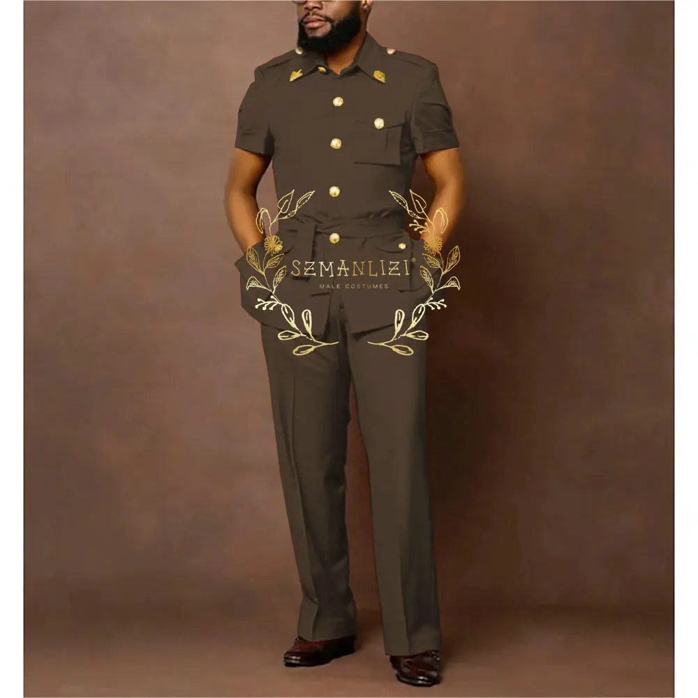 Beige Men's Suits Single Breasted Blazer Customized African Man Formal Party Groom Tuxedo Male Dresses Costume Homme Mariage