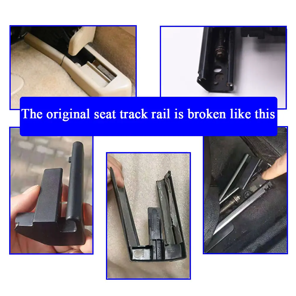 Car Interior Black Seat Rail Trim Cover Sliding Track Replacement