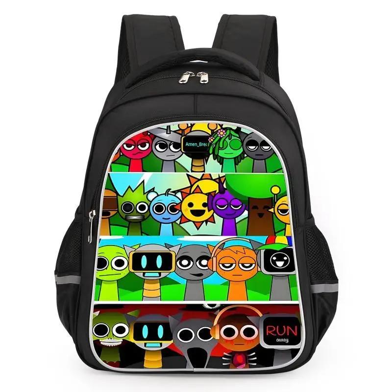 1-3pcs Sprunki Backpack Cartoon Double-layer Backpack Sprunki Pen