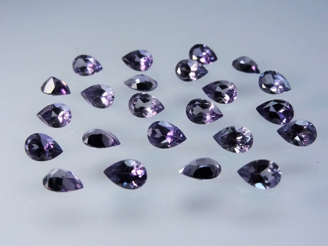 Color Change Russian Lab-Created Alexandrite Purple Blue Green