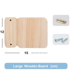 Interactive Montessori Busy Board Accessories Set - Wooden Locks and Leather Buckles for Educational Play and Intellectual Development (Large board)