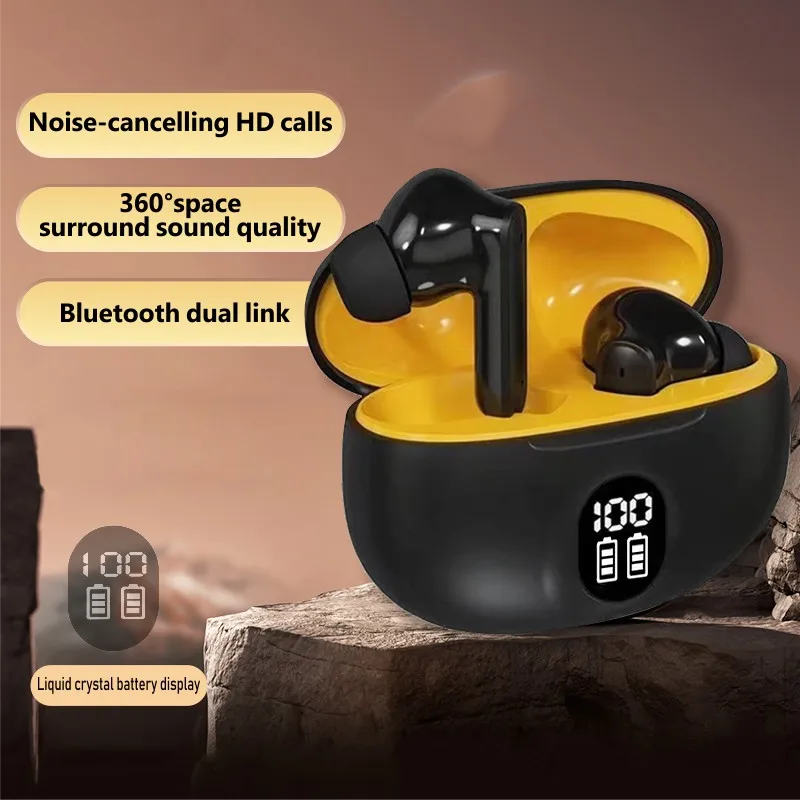 ENC Noise Cancelling Bluetooth Headset Long Battery Life Low Latency Power Display Touch Sports Stereo Earbuds wireless earphones wireless earbuds bluetooth earphones wireless bluetooth earphones bluetooth headphones wireless bluetooth headphones wireless headset