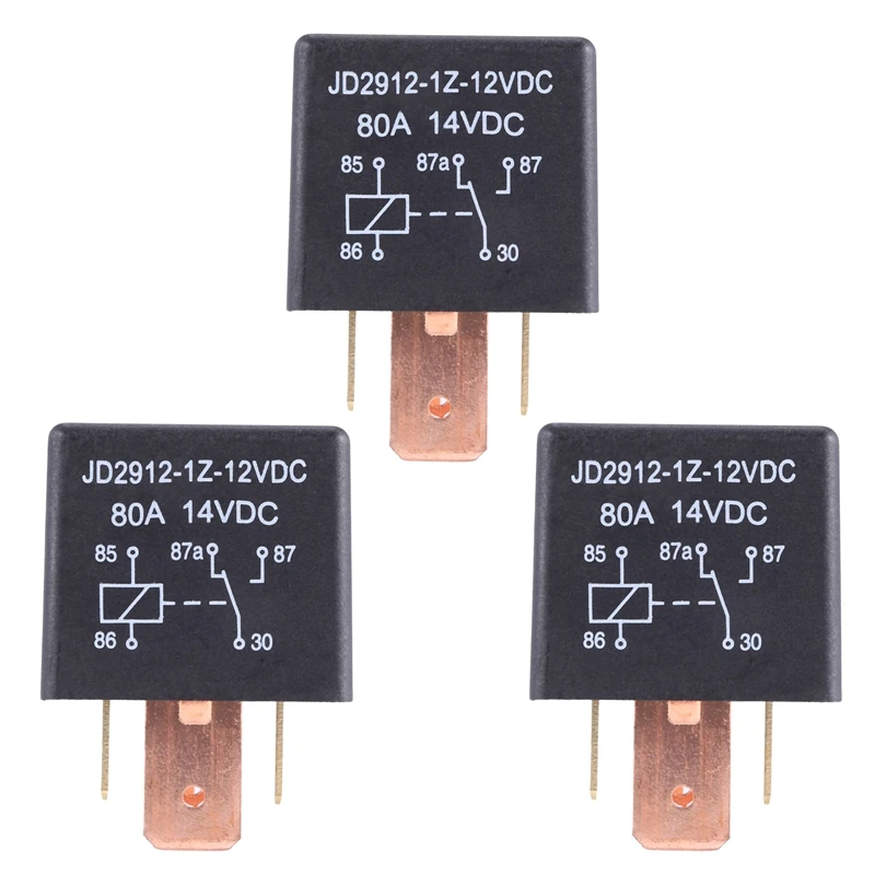 

3-х 80А постоянного тока 12 В 5-контактное реле мощности «сделай сам» для автомобилей и грузовиков