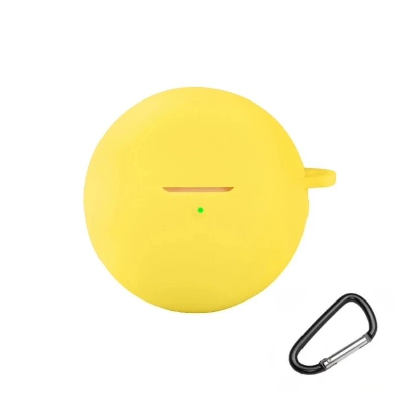Silicone Shockproof Dust-Proof Earbuds Case with Keychain Hook