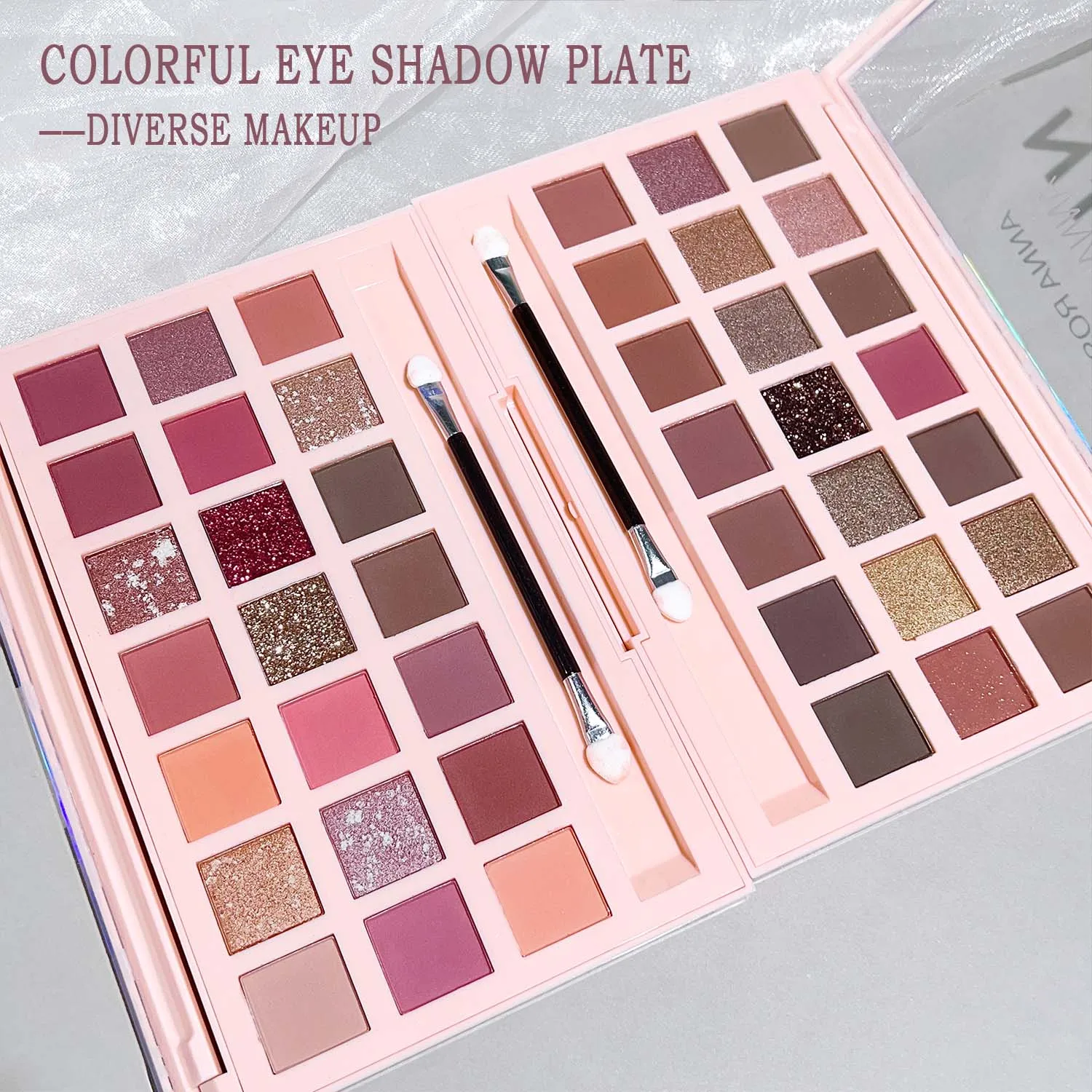 21-color Eyeshadow Palette, Matte And Shimmering Glitter Multicolor Nude Red Brown Tone Eyeshadow, Waterproof And Sweat-proof Da 4