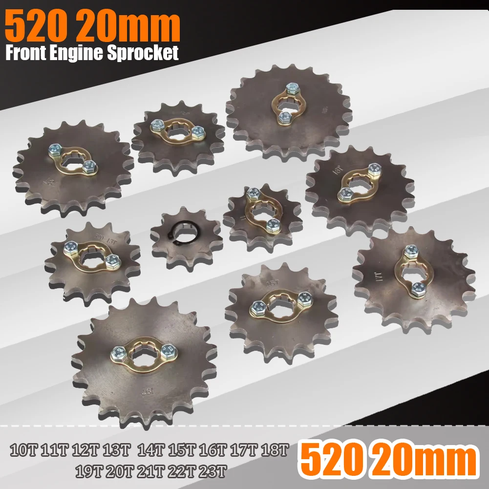 520# Chain 20mm 10T-23T Front Engine Sprocket For Loncin Zongshen Lifan Shineray