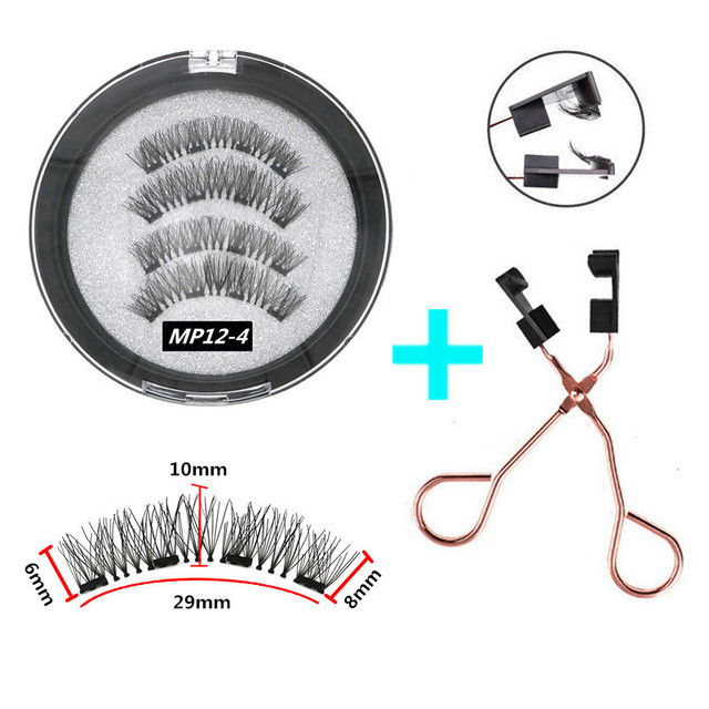 Pairs of Magnet Magnetic Eyelashes, Natural Handmade Mink hair, Reusable