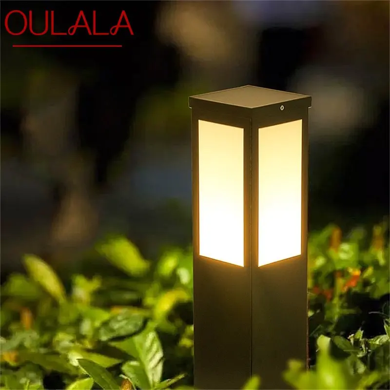 

·OULALA Solar Lawn Light Outdoor LED Waterproof Modern Garden Lamp Home Decorative For Villa Duplex Park