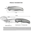 Bearing Flipper Assisted Pocket Folding Knife M390 Blade TC4 Titanium Alloy Handle Outdoor Tactical Knives Hunting Camping Tool 6