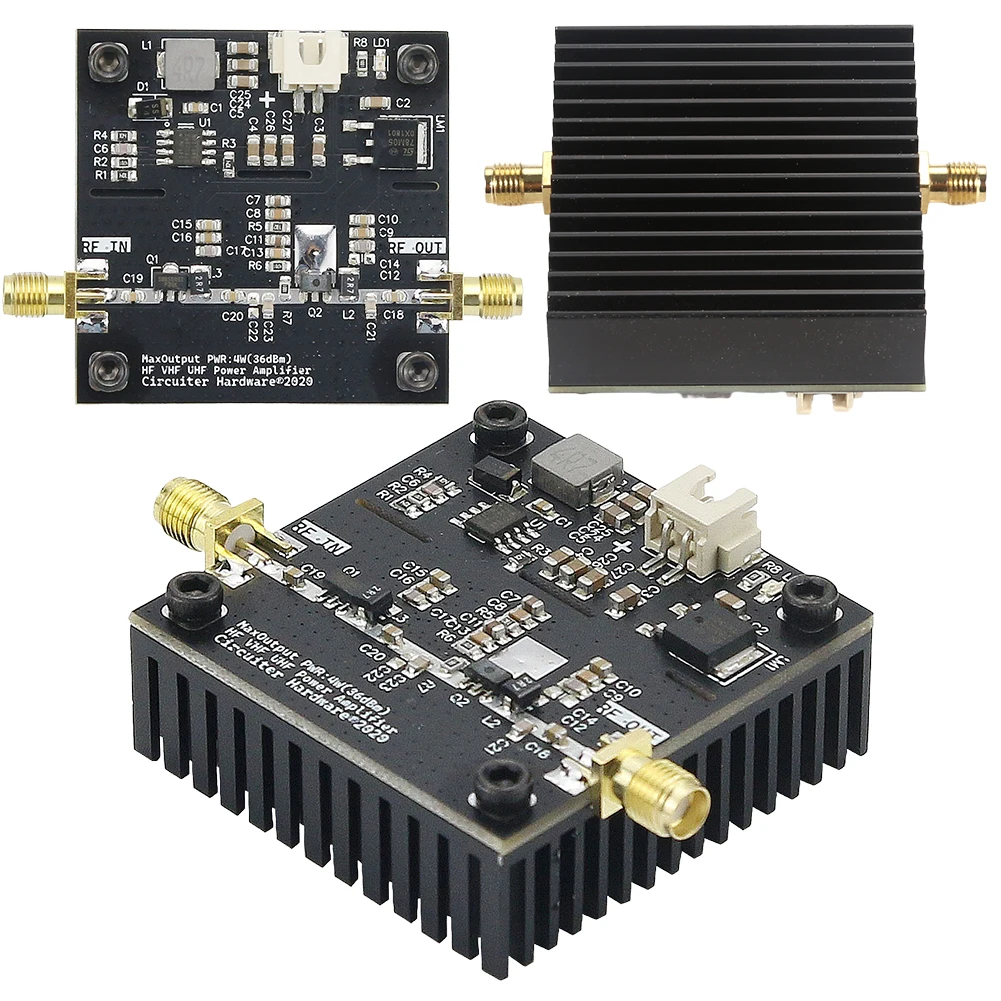 0.5-800MHz 40dB Gain VHF UHF RF Power Amplifier HF VHF UHF Amp for Ham Radio