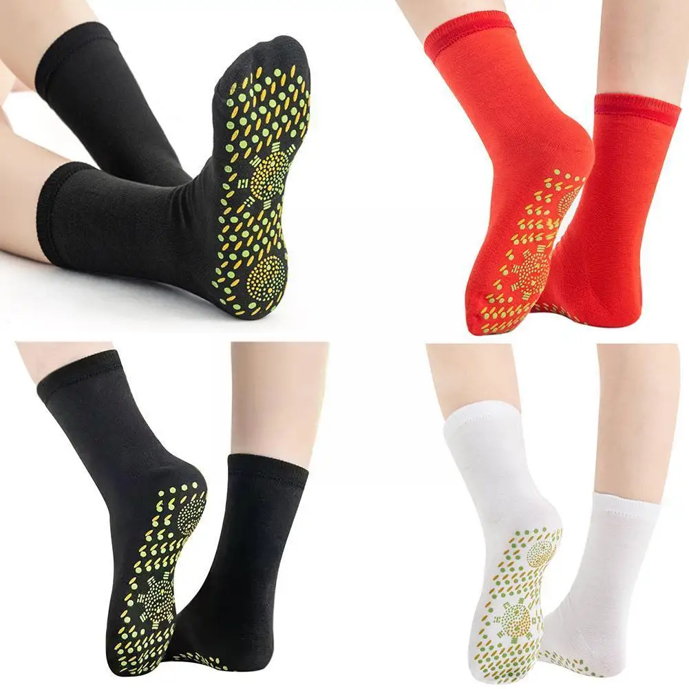 1pair Tourmaline Self Heating Socks Self Heating Warm