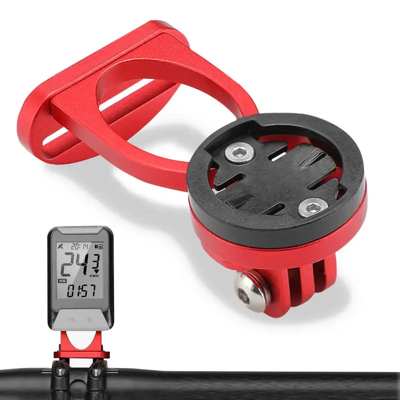 

Out Front Bike Computer Mount Handlebar Stem Aluminum Alloy Stopwatch Holder Cycling Accessories With Bicycle Light Compatible