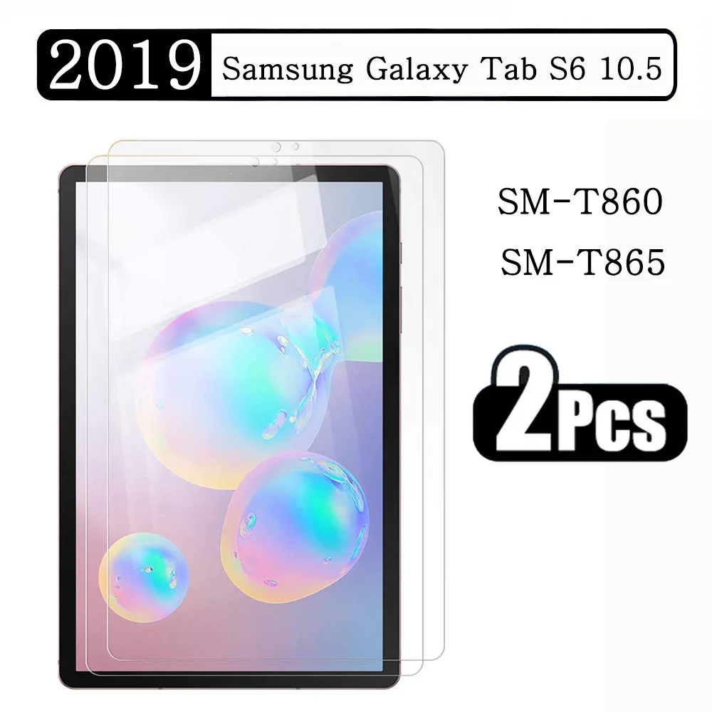 2 Pack Galaxy Tab S6 Tempered Glass Screen Protector for Samsung Tab S6 10.5" 